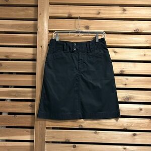 Gap Y2K 100% Cotton Black Knee-Length Skirt (tagged 2)